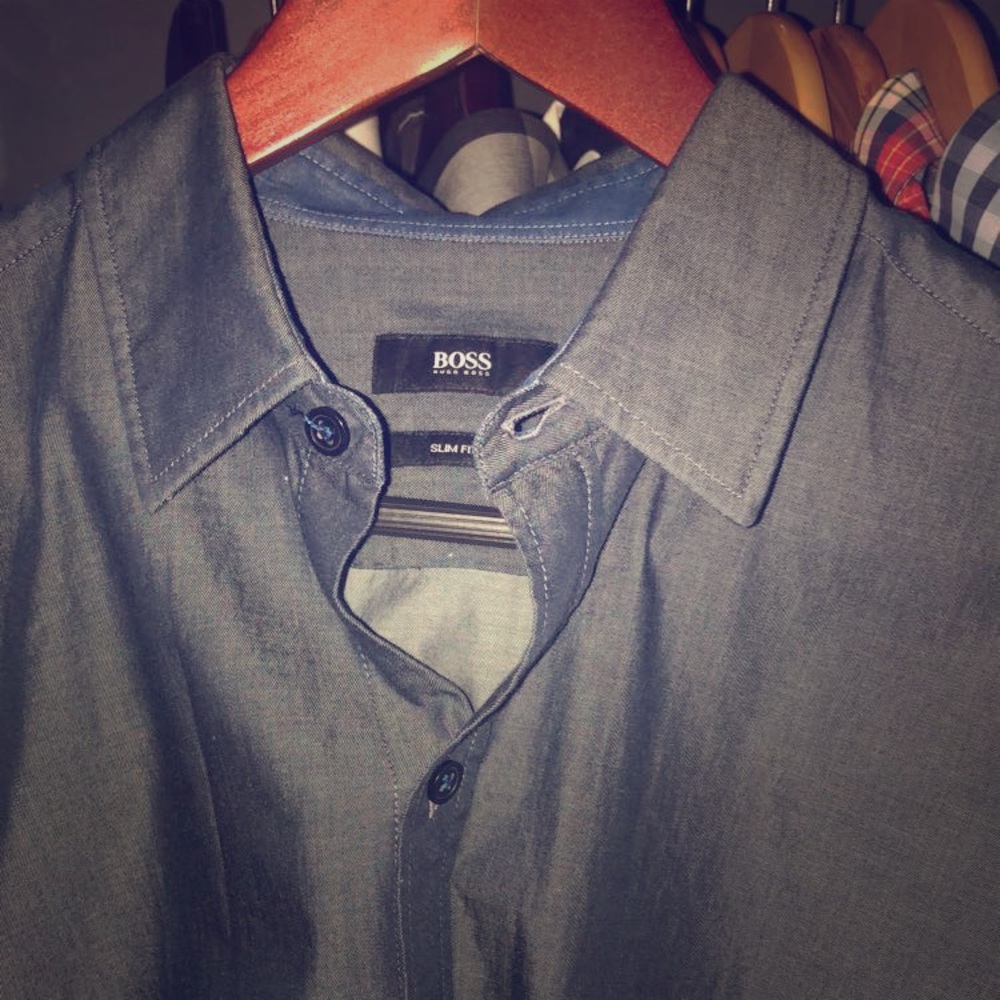 Hugo Boss Slim Fit dress shirt.